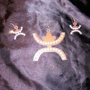 Hooey Rustic, Western Pendant & Earrings Set. Unique!